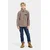 Pulover Didriksons EXA KIDS HALF Z rjava barva, 505638