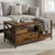 Songmics Klubska miza 100x55x45 cm rjava