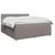 vidaXL Postelja boxspring z vzmetnico Taupe 160 x 200 cm Blago