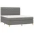 Vidaxl Box spring postelja z vzmetnico temno siva 180x200 cm blago