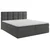 MID.YOU POSTELJA Z VZMETNICO 180 cm x 200 cm , les, tekstil, leseni material temno siva