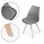 ModernHome trpezari?ske stolice set od 4 Filipo tamno sive
