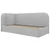 MID.YOU OBLAZINJENA POSTELJA 90 cm x 200 cm , les, tekstil, leseni material siva