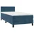 Vidaxl Box spring postelja z vzmetnico temno modra 80x200 cm žamet