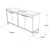 Hanah Home Komoda 184x91,6x44,5cm Šarena