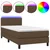 Krevet box spring s madracem LED tamnosmeđi 90x190 cm tkanina