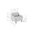 ATELIER DEL SOFA 1-Seat Sofa fotelja Robin 1 Milk Froth Walnut