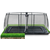 Trampolin z zaščitno mrežo Dynamic Groundlevel Black Exit Toys talni 305*519 cm črn