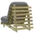 Futon na razvlačenje s madracem 70 x 206 x 11 cm od borovine