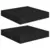 Plutajuće zidne police 2 kom crne 23 x 23,5 x 3,8 cm MDF