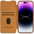 Maska na preklop Nillkin Qin Pro za iPhone 15 Pro braon