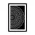 Plakat s paspartujem Mandala v vintage stilu v črnobeli varianti - 30x45 silver