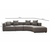 Atelier Del Sofa Ugaona sofa Gondol-1 (L3-CHL) - Siva