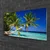 tulup.si Steklena slika Palm tree morje landscape 120x60 cm 2 obešalnika