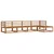 Set vanjskih sofa 5 pcs Prirodna Čvrsto drvo akacije
