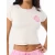 Sinsay - Pamučni crop top - nude