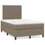 Vidaxl Box spring postelja z vzmetnico LED taupe 120x190 cm blago