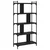 Regal za knjige s 5 razina crni 76x32x158 cm konstruirano drvo
