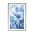 Plakat s paspartujem modro beli cvetovi hortenzije - 20x30 white