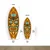 WallXpert dekorativna daska za surf od pleksiglasa Mvsf57L, tiki maska na drvenoj teksturi, 50 x 100 cm