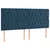 Vidaxl Box spring postelja z vzmetnico temno modra 200x200 cm žamet