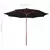 Suncobran s drvenim stupom 300 x 258 cm crni