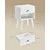 Songmics Komplet nočnih omaric 2 kosa 28x39x55 cm bela