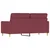 Vidaxl Kavč dvosed vinsko rdeč 140 cm blago