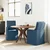 Trpezarijske stolice 2 pcs Plava 57 x 67 x 98 cm tkanina