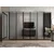 Hanah Home ormar sa reflektujućim staklom Nisa 20652, 315 cm, dore