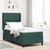 vidaXL vidaXL Box Spring Postelja z Blazino Temno Zelena 100x200 cm Velur, (22050901)