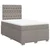 Vidaxl Box spring postelja z vzmetnico taupe 120x190 cm blago
