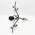 Plafonski luster RETRO 3xE27/60W/230V crni/beli
