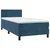 Vidaxl Box spring postelja z vzmetnico temno moder 90x190 cm žamet