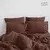 Temno rjava enojna lanena posteljnina 140x200 cm Chocolate – Linen Tales