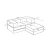 Atelier del Sofa Ugaona garnitura Comfort Mini, 190x95x75 cm, Antracit