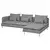 SÖDERHAMN Sofa 4-sed i lenjivac, i bez stranice Tonerud/siva