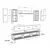 Hanah Home TV komoda Demet, hrast Sapphire / bela