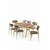 Hanah Home Trpezarijski set, 7 komada, Bež