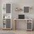 Hanah Home radni sto sa policom Venaro Set 1 (Desk + Large Bookcase), beli / orah