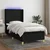 Vidaxl Box spring postelja z vzmetnico LED črna 100x200 cm blago