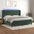 Vidaxl Box spring postelja z vzmetnico LED tem. zelena 200x200cm žamet