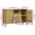 Vidaxl Komoda s kovinskimi nogami rjava 113x40x77 cm trden les OSLO