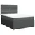Vidaxl Box spring posteljni z vzmetnico temno siv 140x190 cm blago