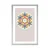 Plakat s paspartujem barvita Mandala - 40x60 black