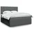 Vidaxl Box spring postelja z vzmetnico temno siva 180x200 cm blago