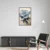 Canvas Slika na platnu Plavi cvet II 60x90cm, Sa ramom, Crni