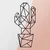 Wallity Zidna dekoracija Cactus, 26x55 cm, 1.2mm, Crna
