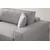 Atelier del Sofa Ugaona garnitura Pirlo 145x43x206cm Svetlosiva
