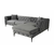 ATELIER DEL SOFA Ugaona garnitura Como Eco Right Anthracite Black